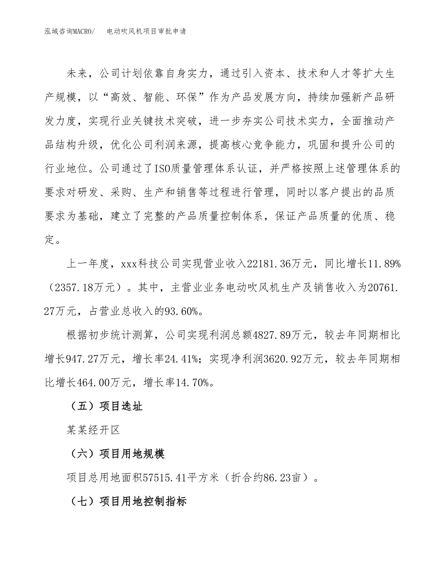 电动吹风机项目审批申请（总投资20000万元）.docx_第2页