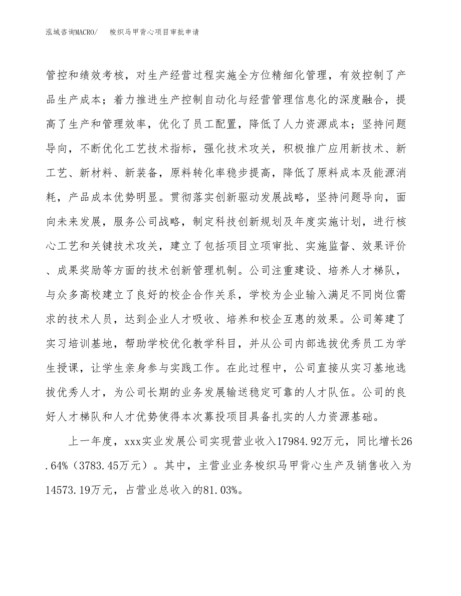 梭织马甲背心项目审批申请（总投资11000万元）.docx_第3页