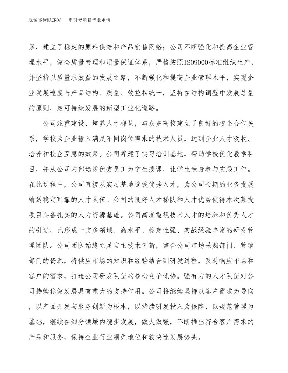 牵引带项目审批申请（总投资9000万元）.docx_第2页