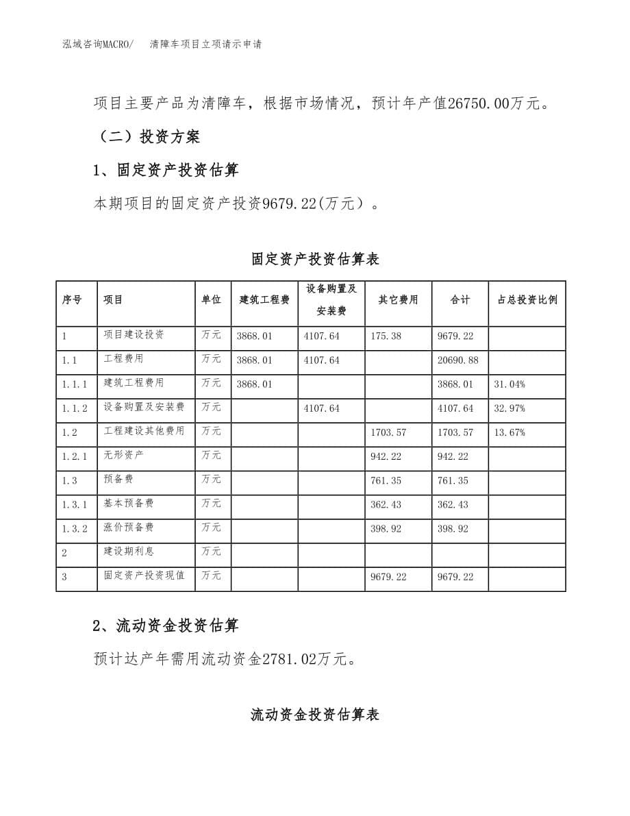 清障车项目立项请示申请_第5页