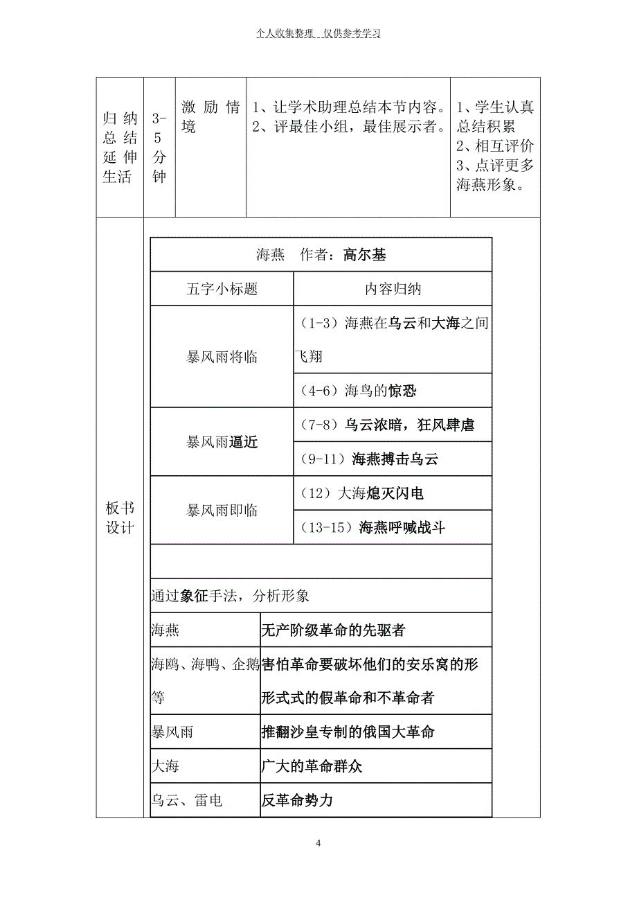 9《海燕》教案及三单设计1_第4页