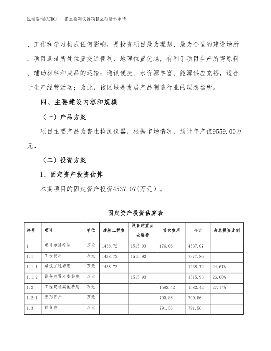 害虫检测仪器项目立项请示申请_第4页