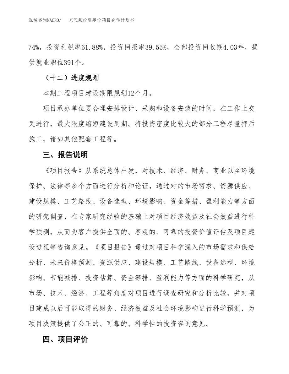 充气泵投资建设项目合作计划书（样本）_第5页