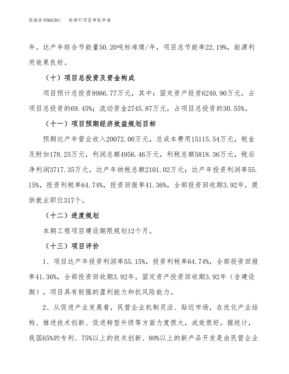 检修灯项目审批申请（总投资9000万元）.docx_第4页