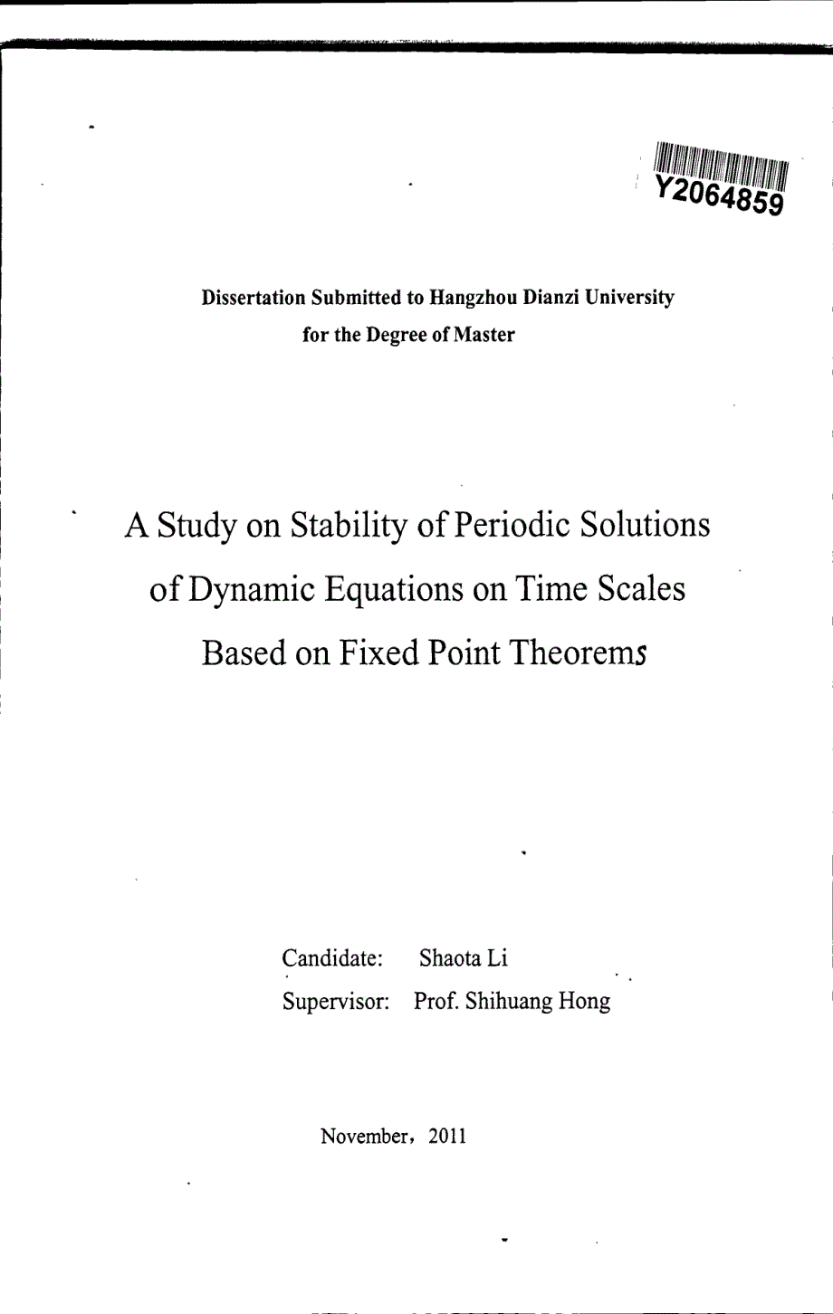 基于不动点定理的时标动力方程周期解的稳定性研究_第2页