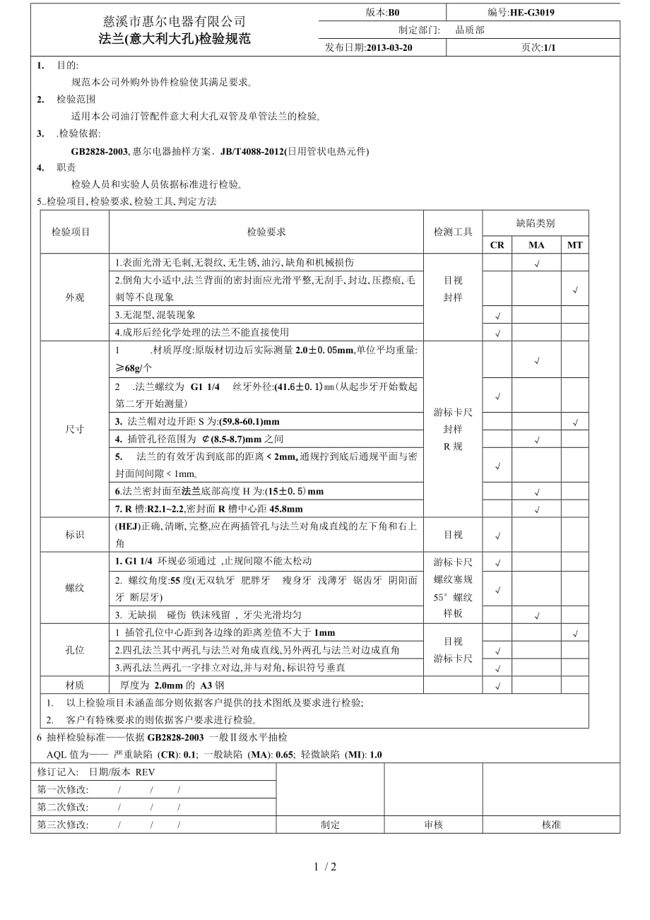 检验规范说明_第1页