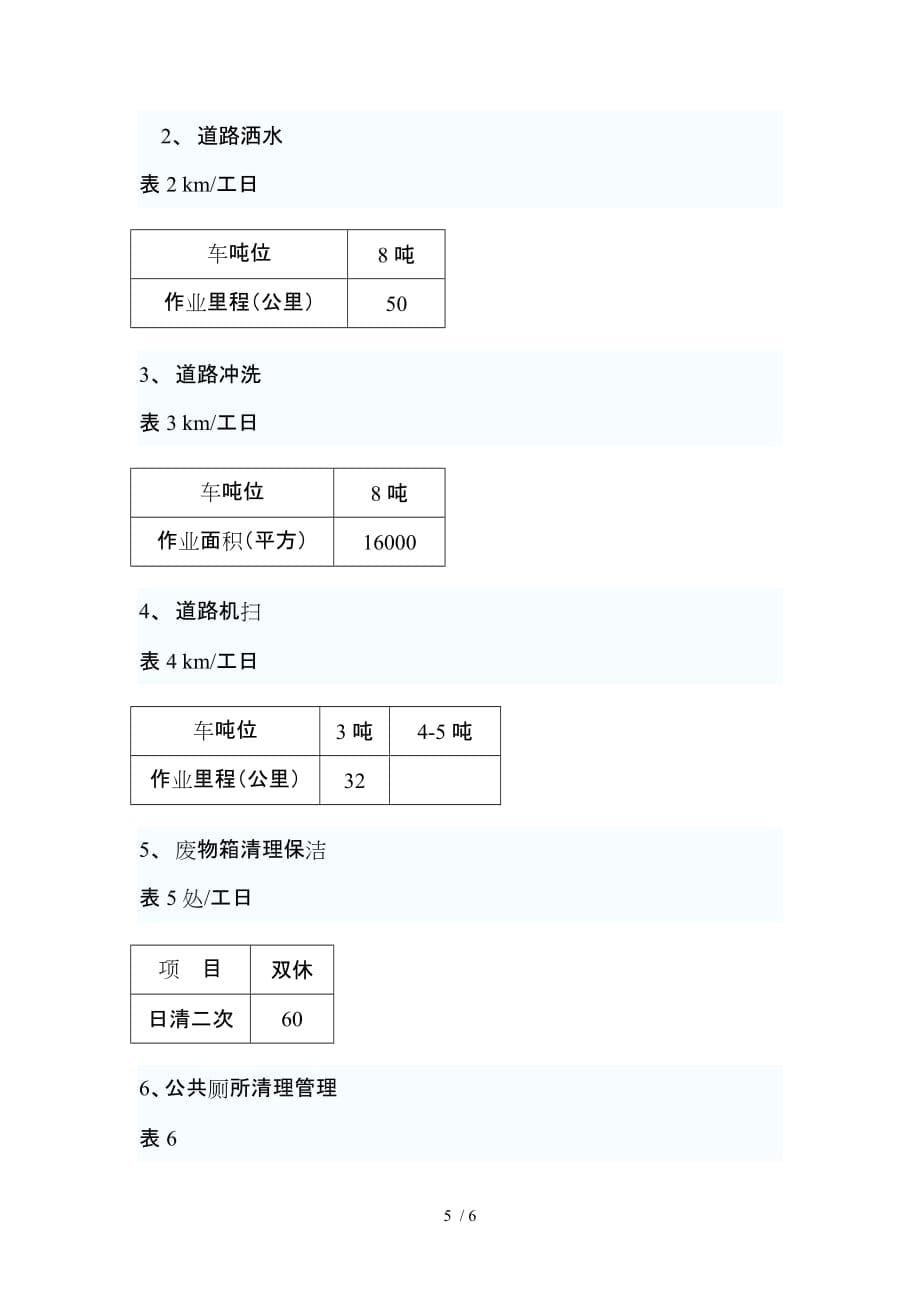 环卫定额标准_第5页