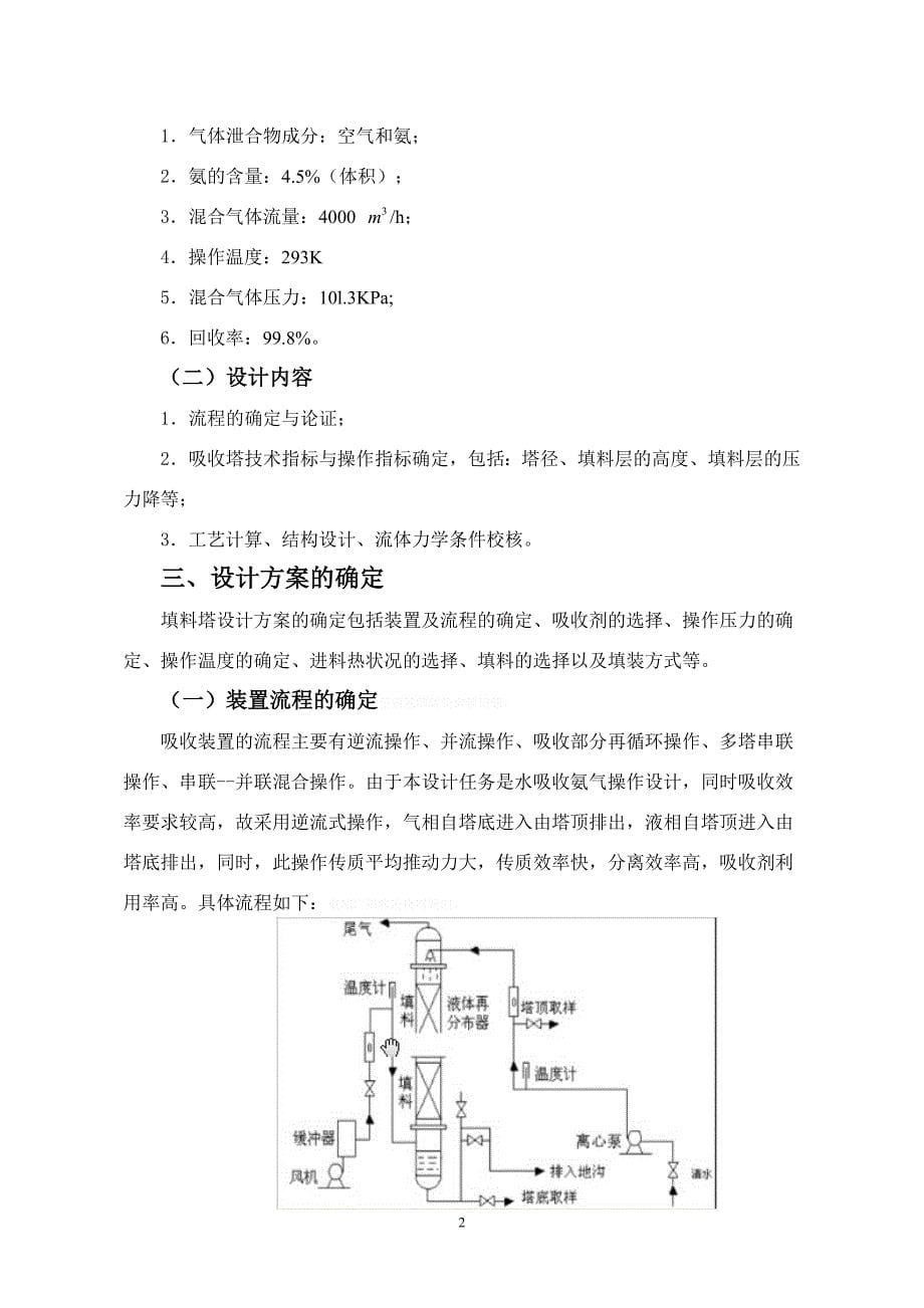 清水吸收变换气的填料塔装置设计论文_第5页