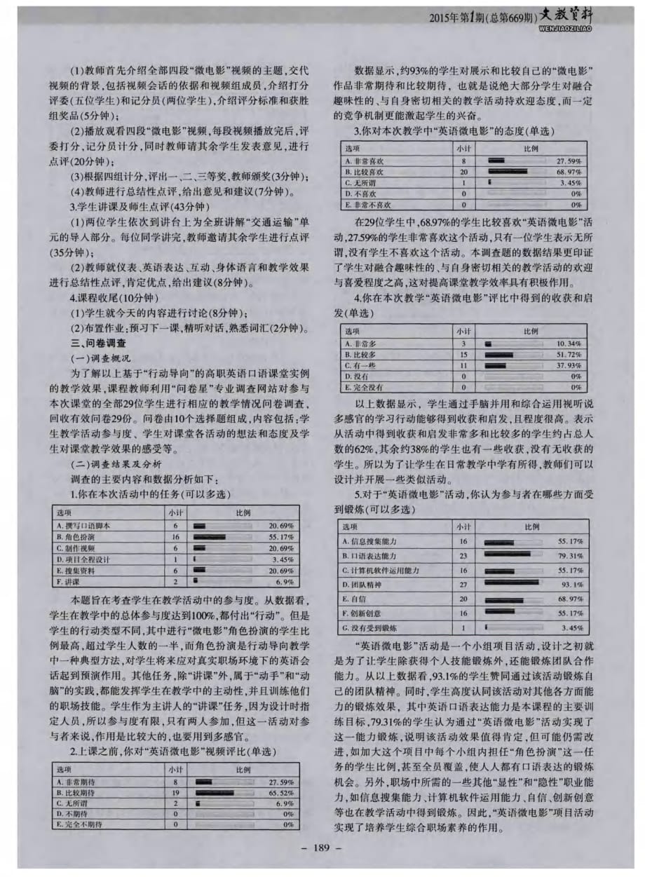 基于“行动导向”的高职英语口语教学实例研究_第2页