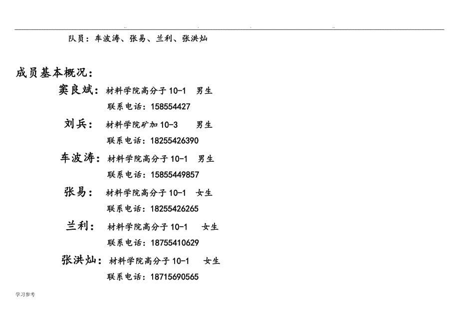 标准创业项目计划书模板_第5页