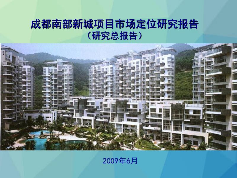 四川成都南部新城项目市场定位研究报告_第1页