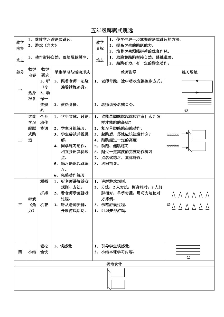 小学小学五年级体育五年级蹬踞式跳远.doc_第1页