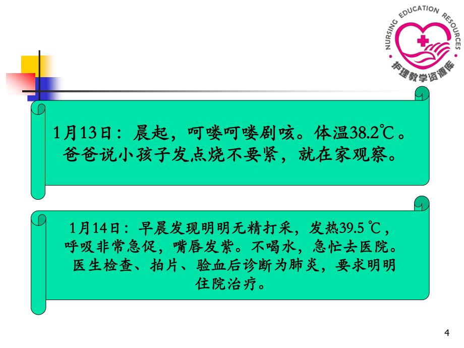 儿童护理苏成安孙殿凤电子教案8-1肺炎患儿的护理_第4页