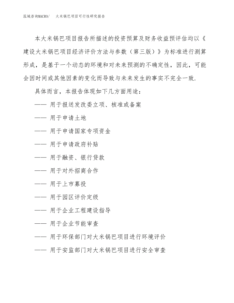 大米锅巴项目可行性研究报告范本大纲.docx_第2页