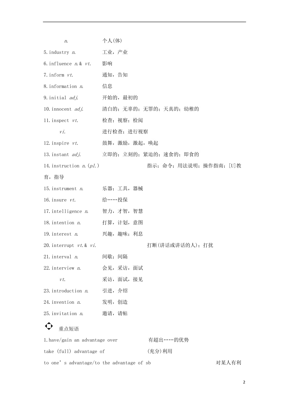 2019高考英语词汇（15）练习（含解析）_第2页