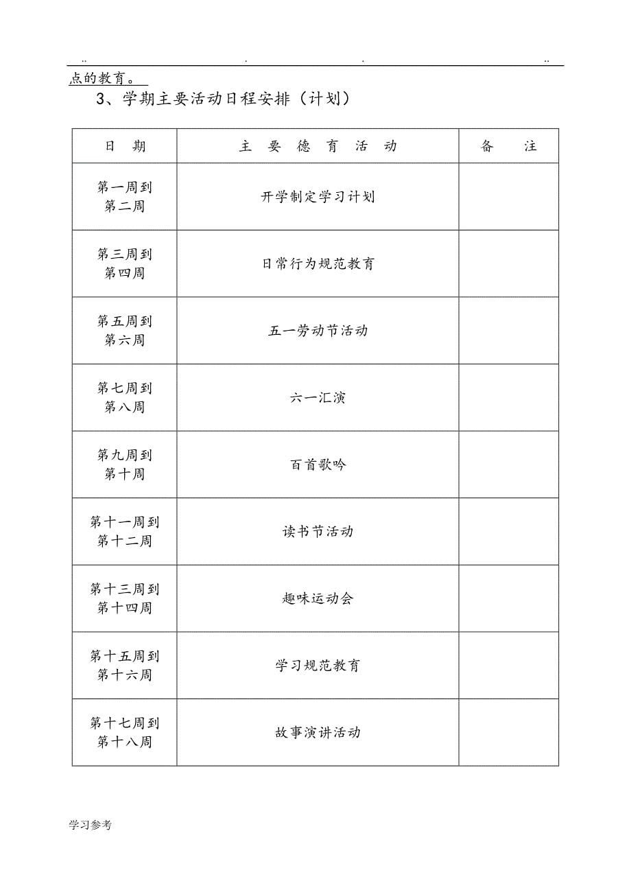 班主任工作手册[一年级一班]_第5页