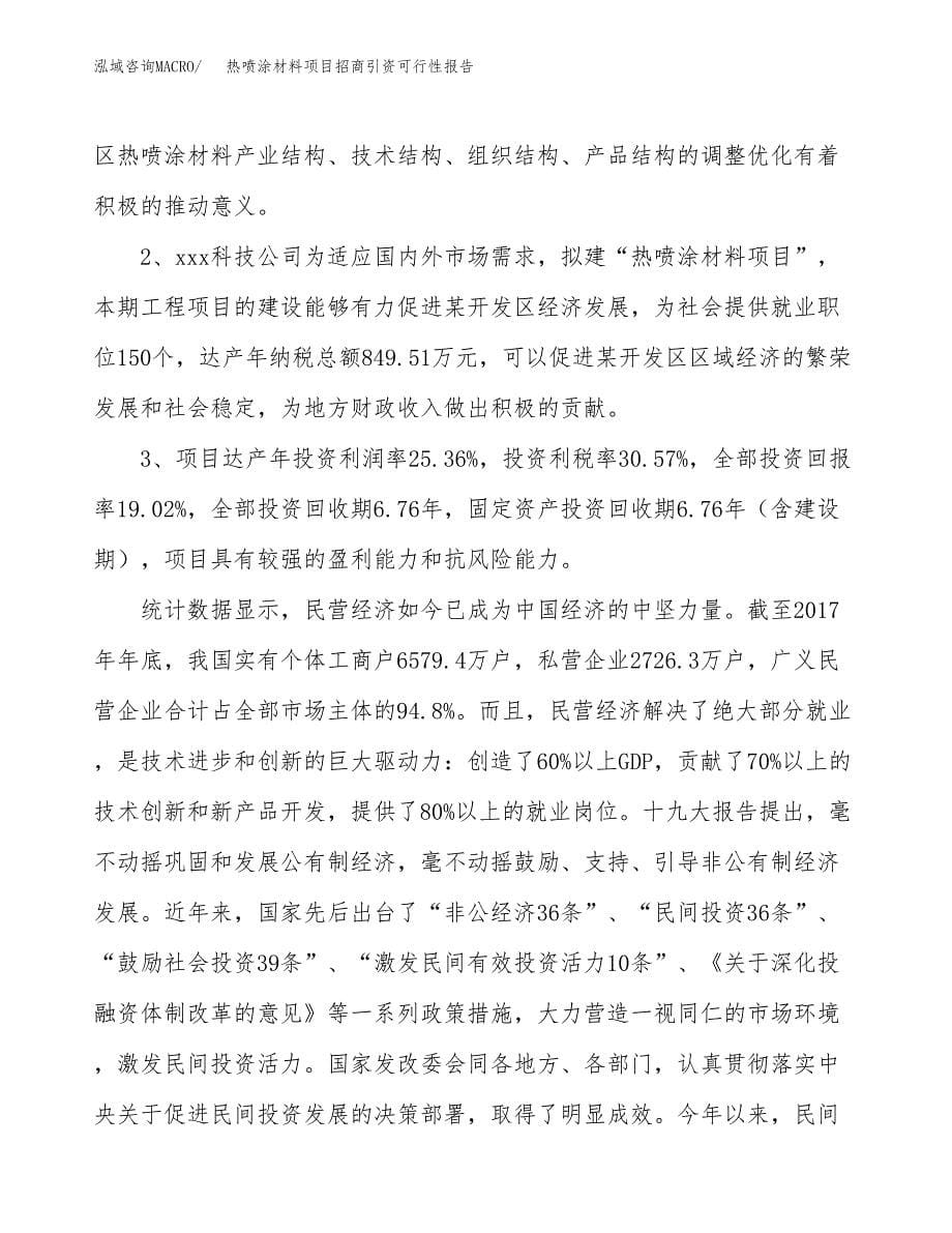 热喷涂材料项目招商引资可行性报告.docx_第5页