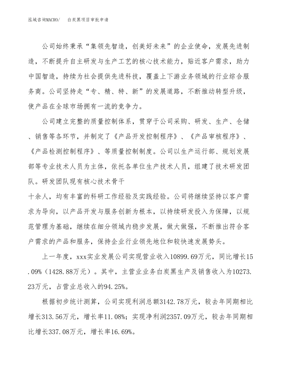 白炭黑项目审批申请（总投资14000万元）.docx_第2页