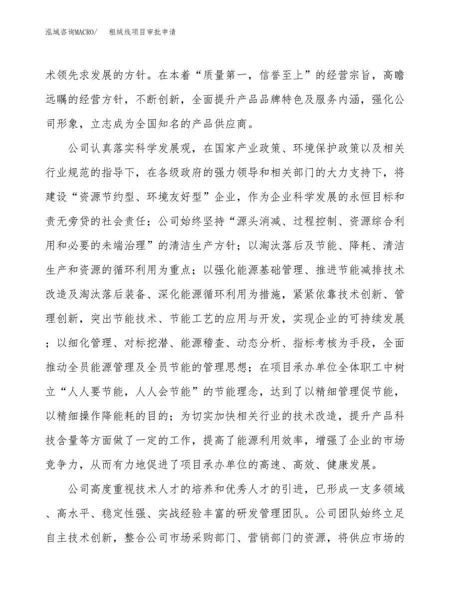 粗绒线项目审批申请（总投资5000万元）.docx_第2页