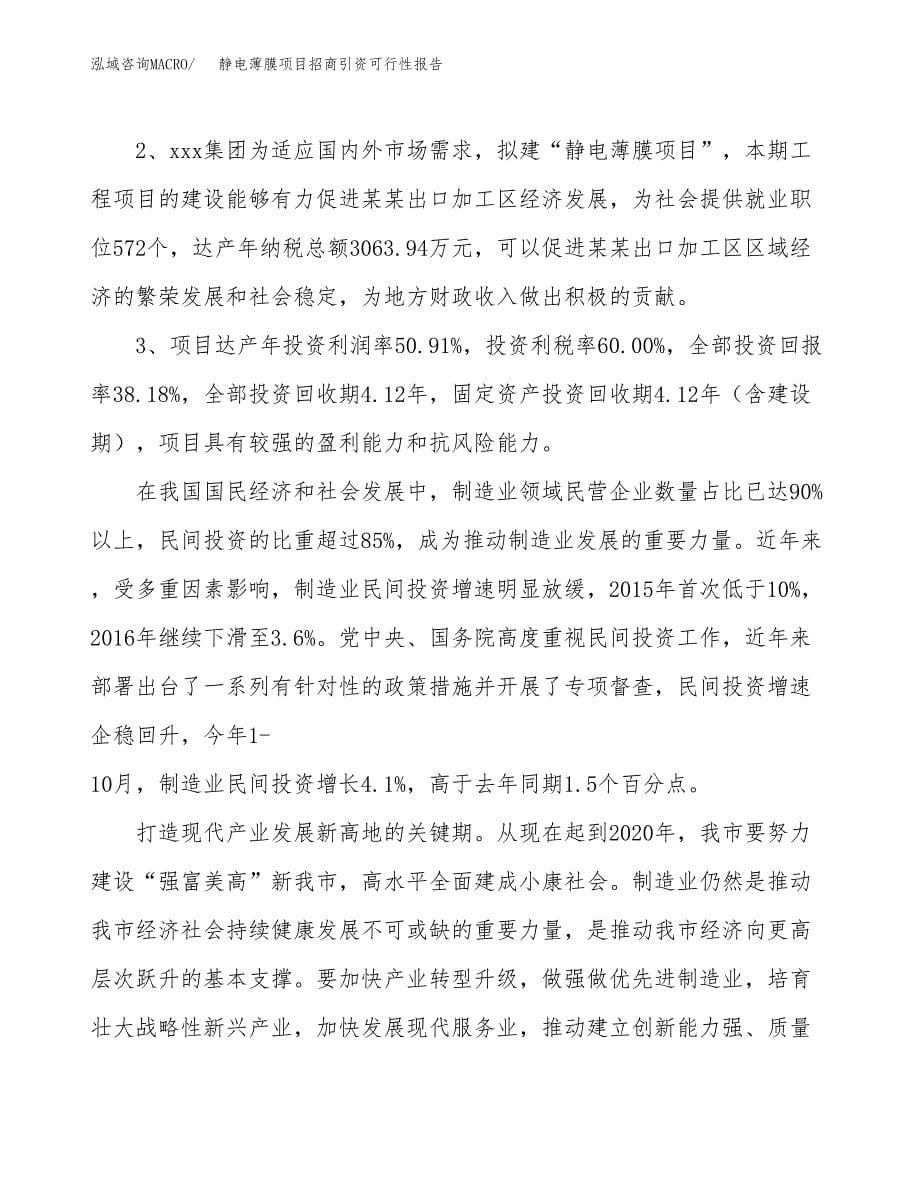 静电薄膜项目招商引资可行性报告.docx_第5页