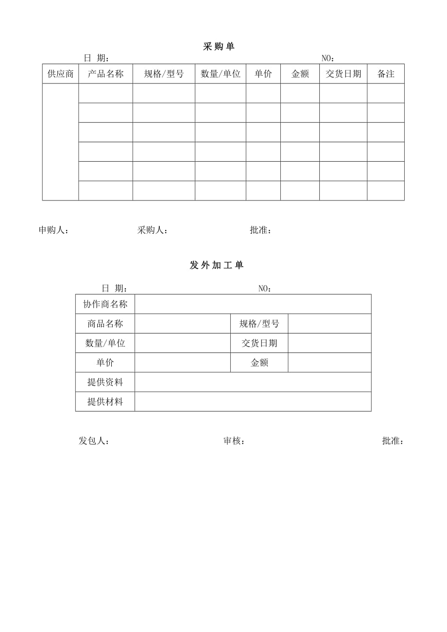 2019年食品企业采购控制程序表格.精品_第4页