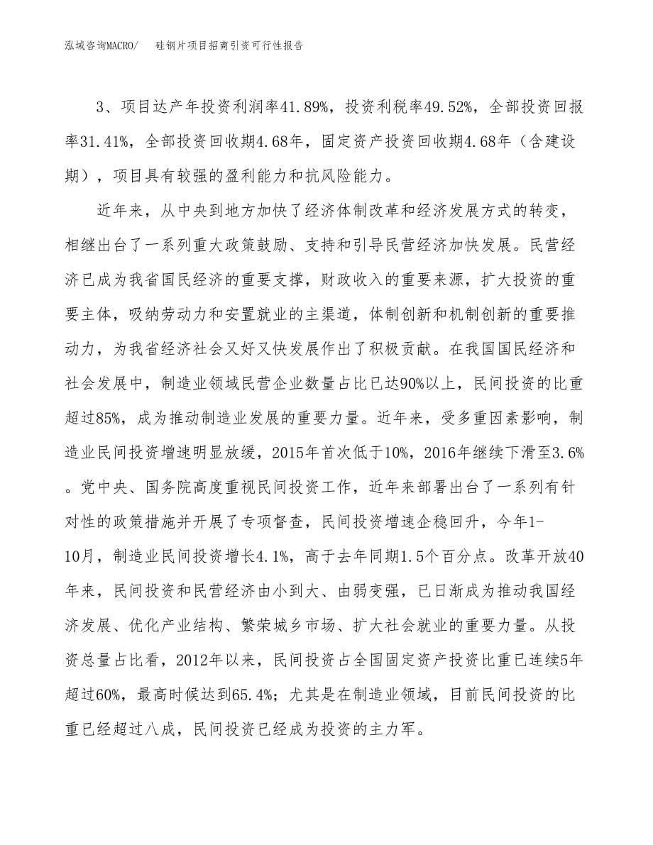 硅钢片项目招商引资可行性报告.docx_第5页