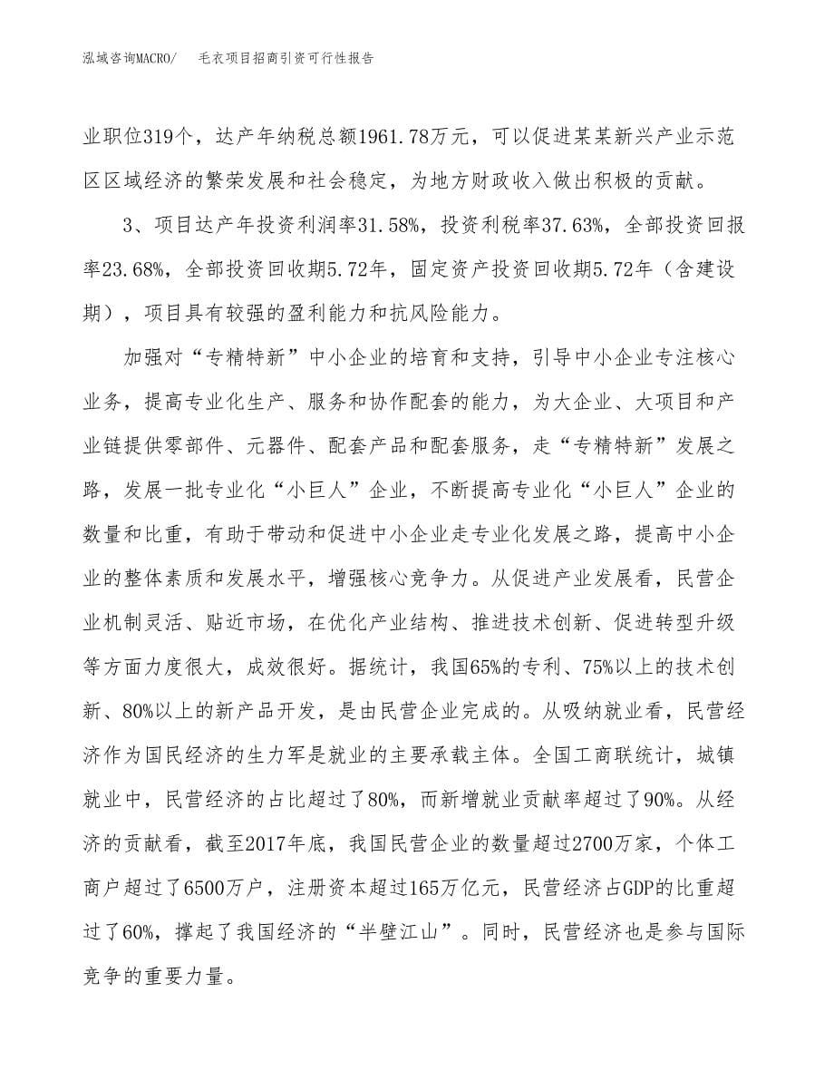 毛衣项目招商引资可行性报告.docx_第5页