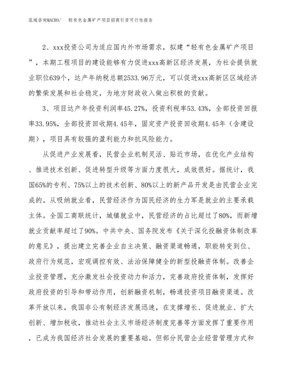 轻有色金属矿产项目招商引资可行性报告.docx_第5页