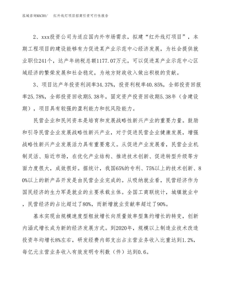 红外线灯项目招商引资可行性报告.docx_第5页