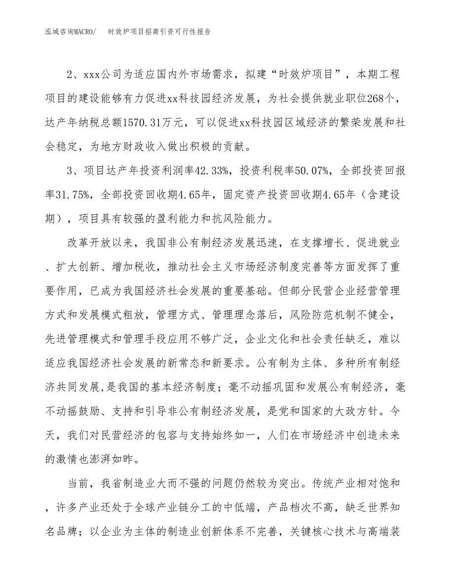 时效炉项目招商引资可行性报告.docx_第5页