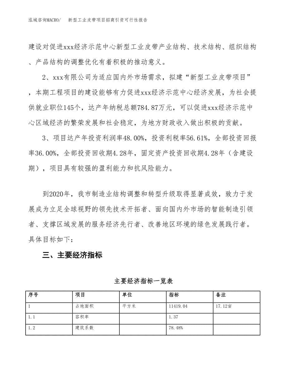 新型工业皮带项目招商引资可行性报告.docx_第5页