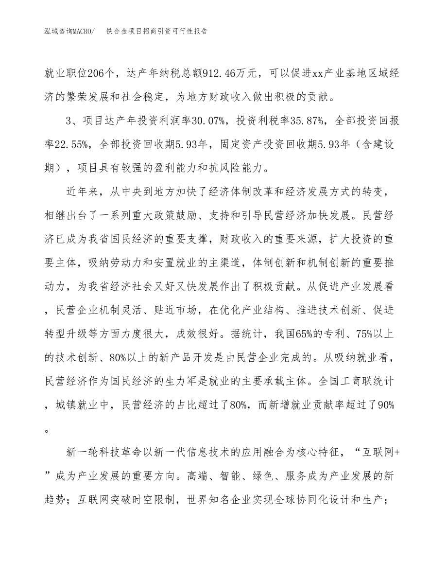 铁合金项目招商引资可行性报告.docx_第5页
