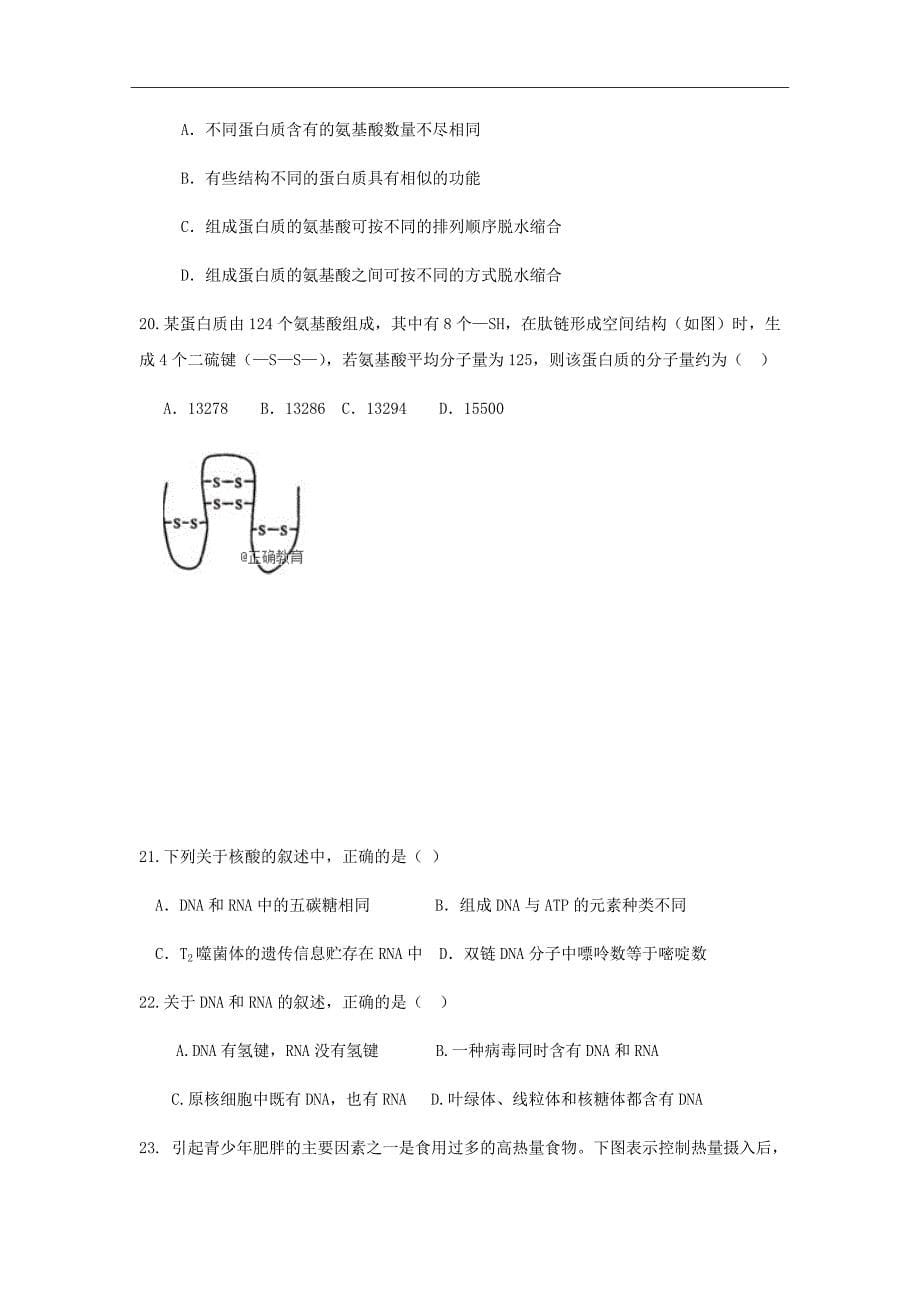 甘肃省2019届高三二诊生物试卷Word版含答案_第5页