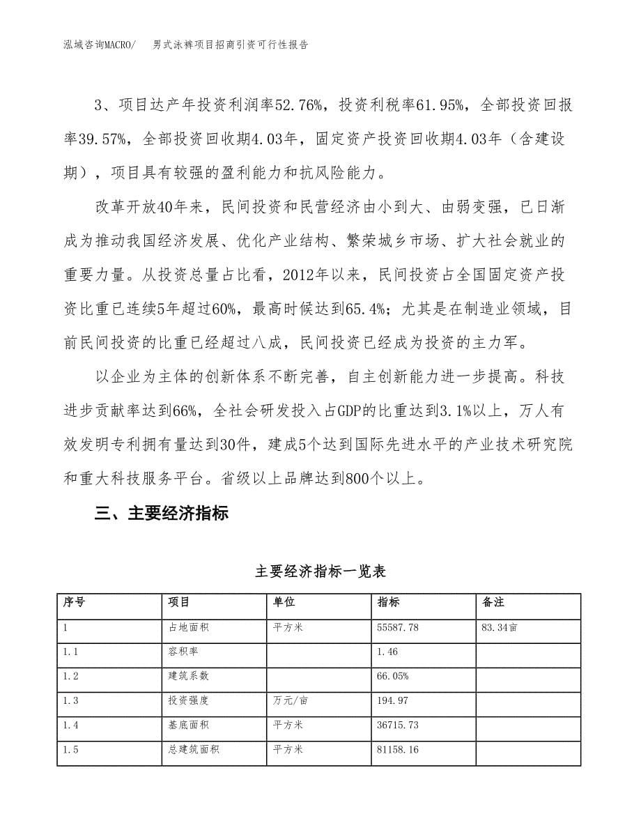 男式泳裤项目招商引资可行性报告.docx_第5页