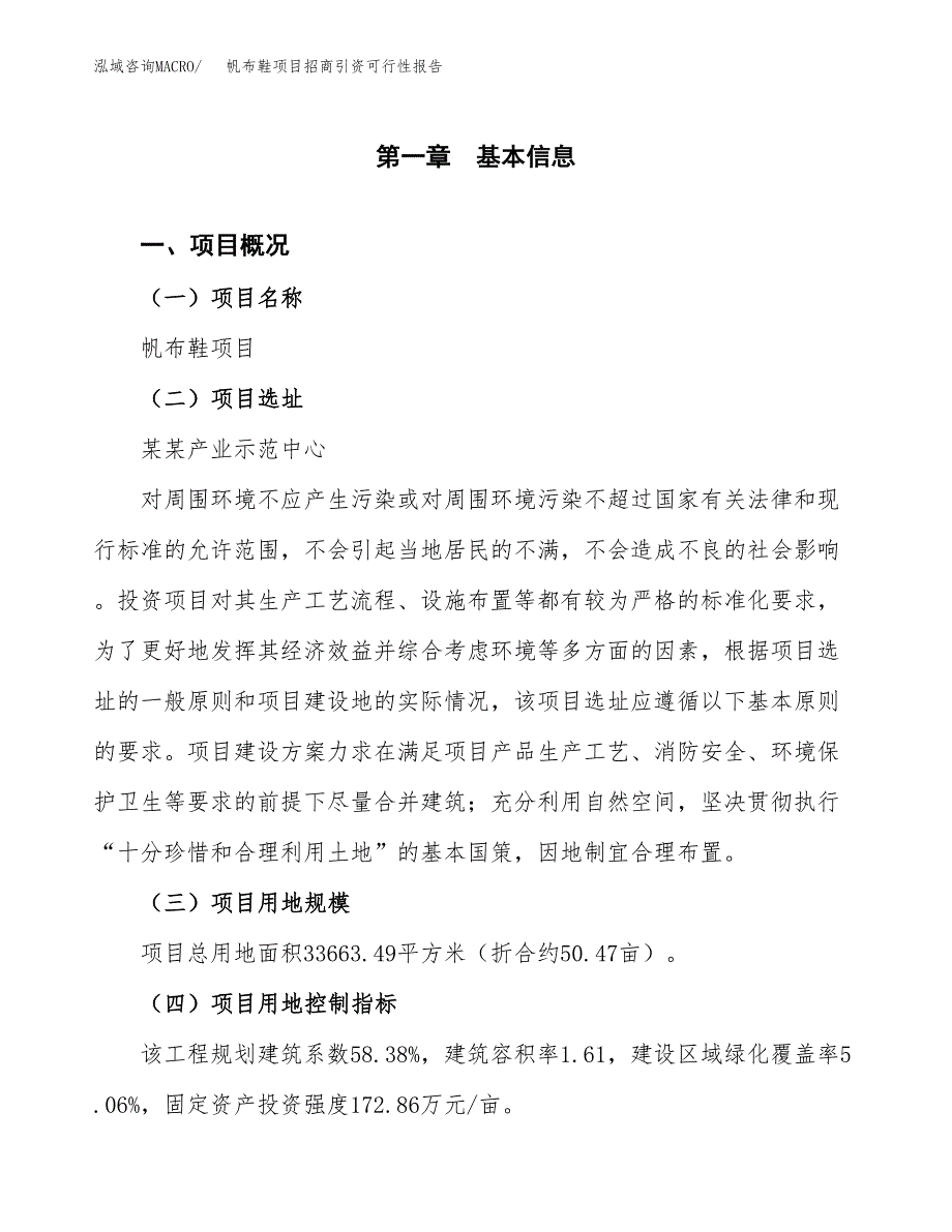 帆布鞋项目招商引资可行性报告.docx_第2页