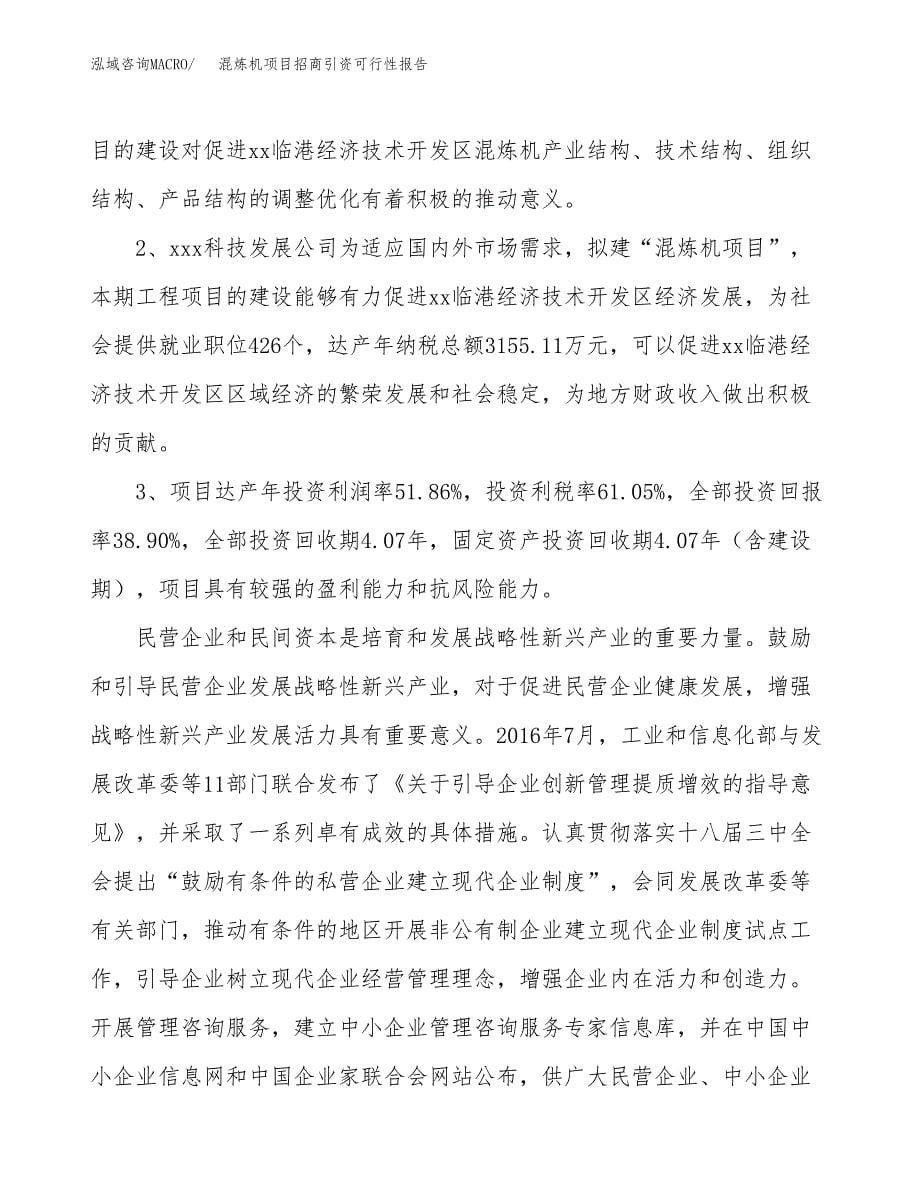 混炼机项目招商引资可行性报告.docx_第5页