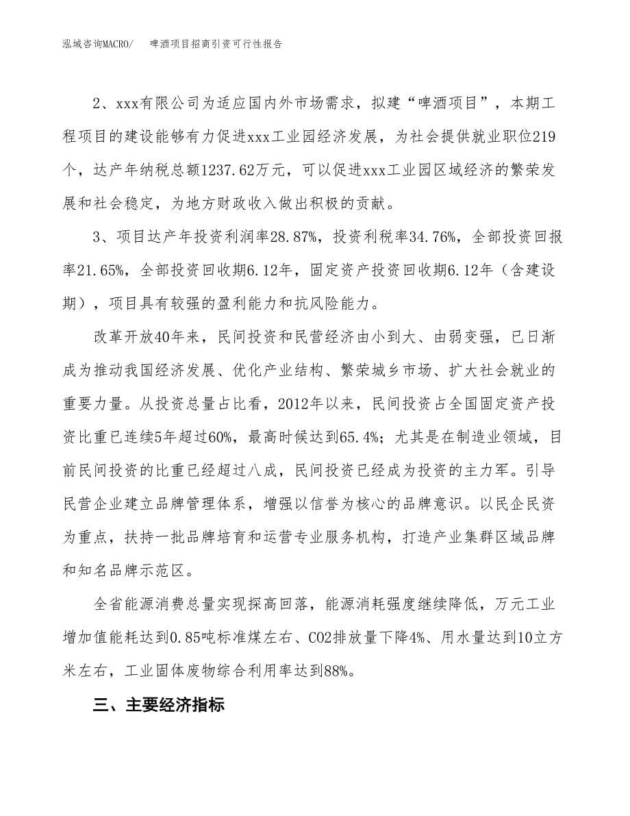 啤酒项目招商引资可行性报告.docx_第5页