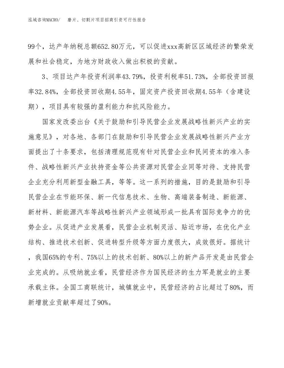 磨片、切割片项目招商引资可行性报告.docx_第5页