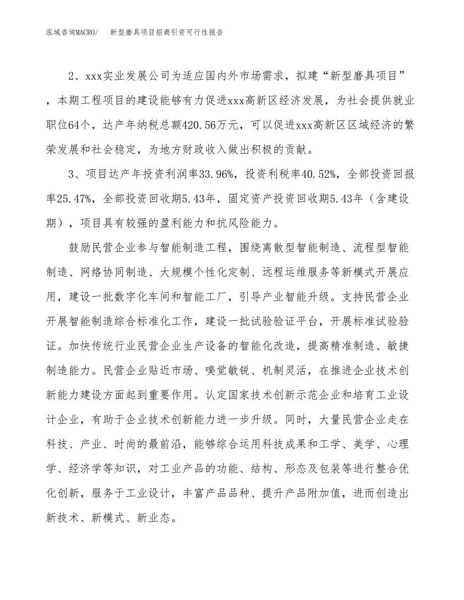 新型磨具项目招商引资可行性报告.docx_第5页