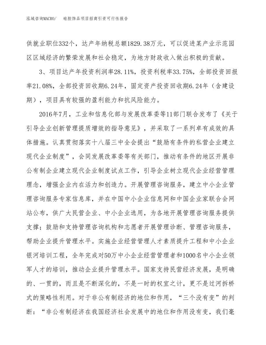 硅胶饰品项目招商引资可行性报告.docx_第5页