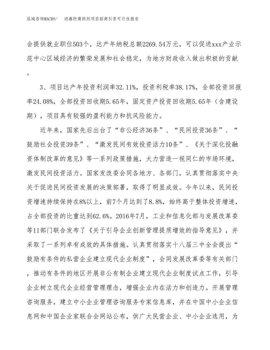 消毒防腐药剂项目招商引资可行性报告.docx_第5页