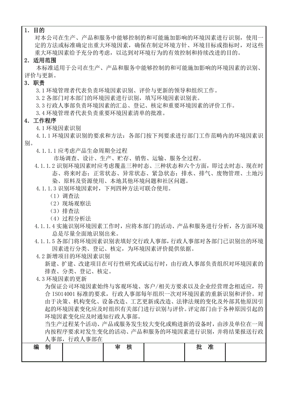 2019年涂料公司环境因素识别评价与更新程序.精品_第2页