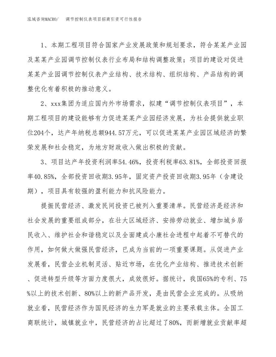 调节控制仪表项目招商引资可行性报告.docx_第5页