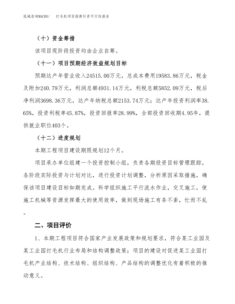 打毛机项目招商引资可行性报告.docx_第4页