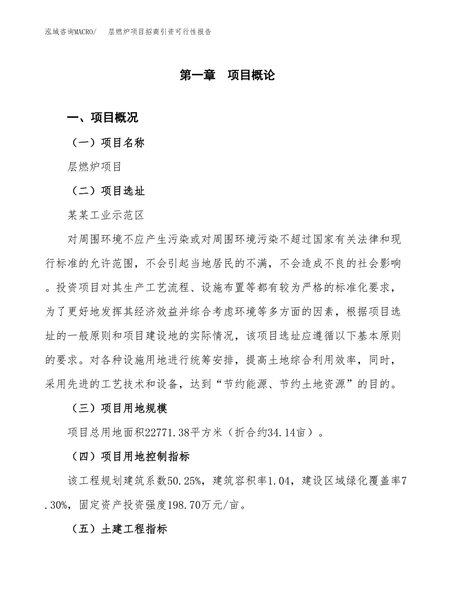 层燃炉项目招商引资可行性报告.docx_第2页