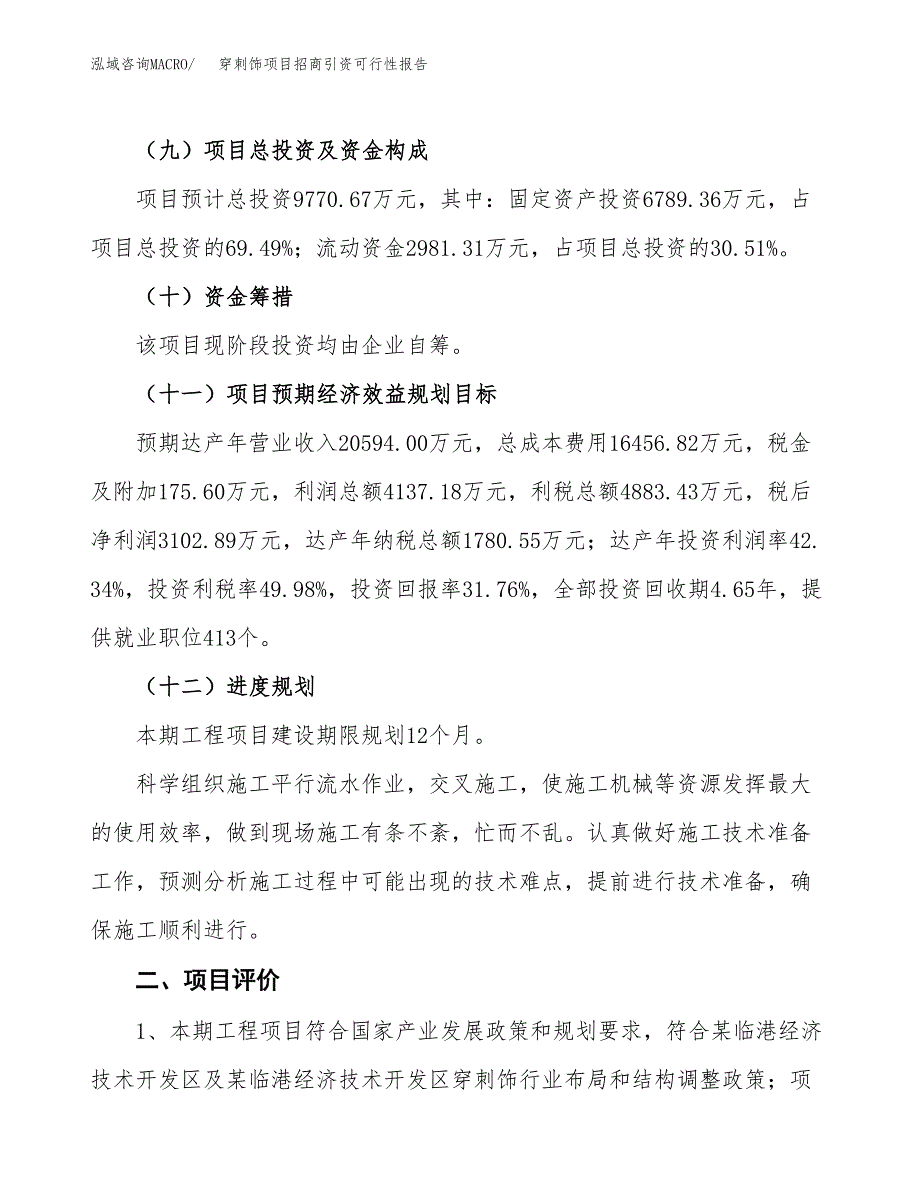 穿刺饰项目招商引资可行性报告.docx_第4页