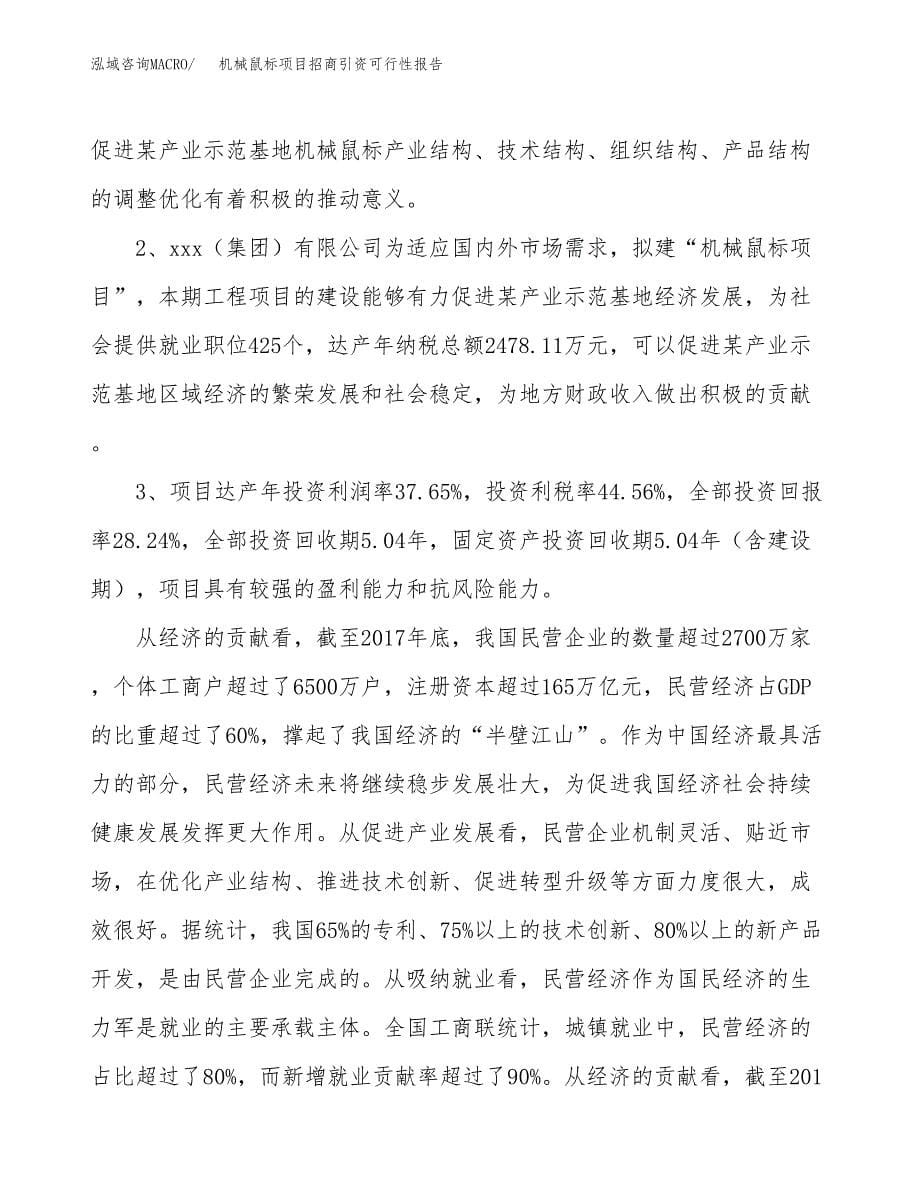 机械鼠标项目招商引资可行性报告.docx_第5页