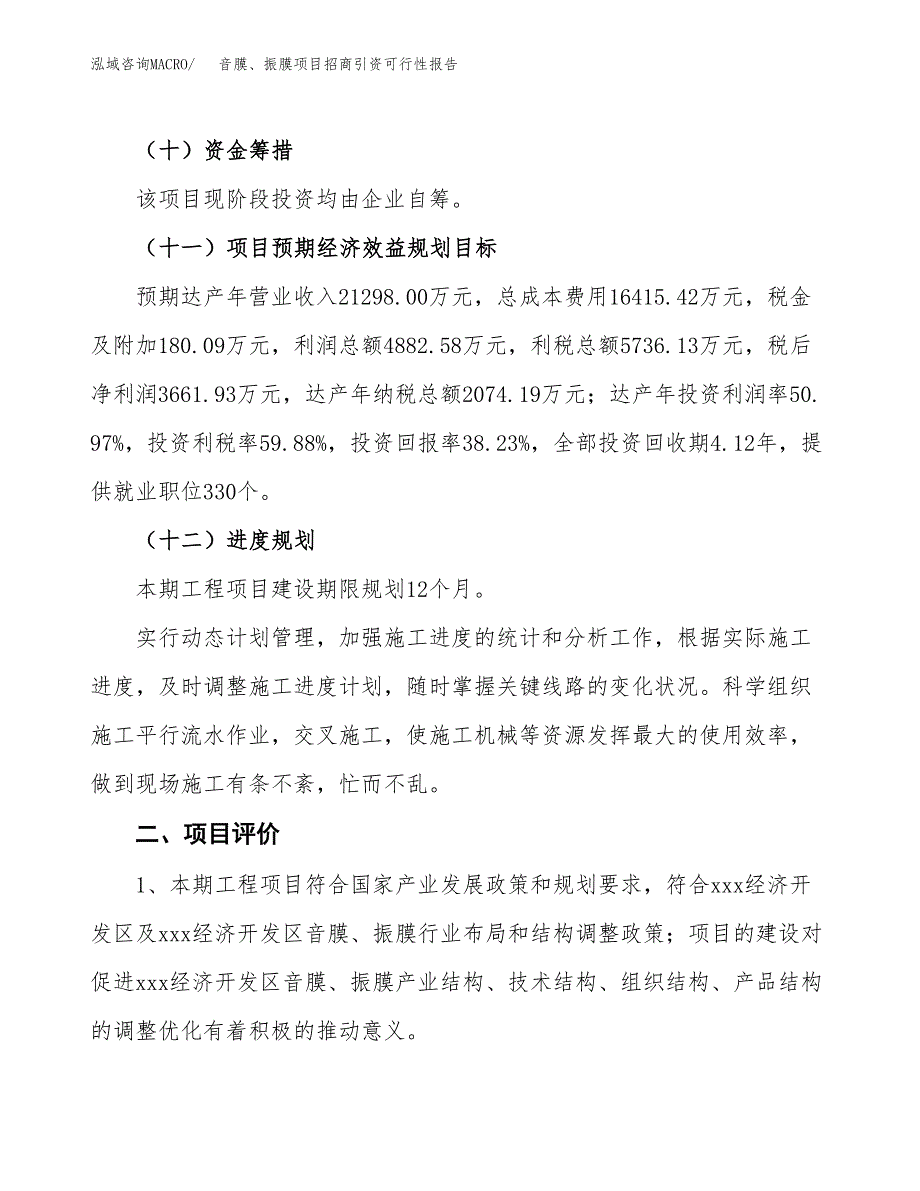 音膜、振膜项目招商引资可行性报告.docx_第4页