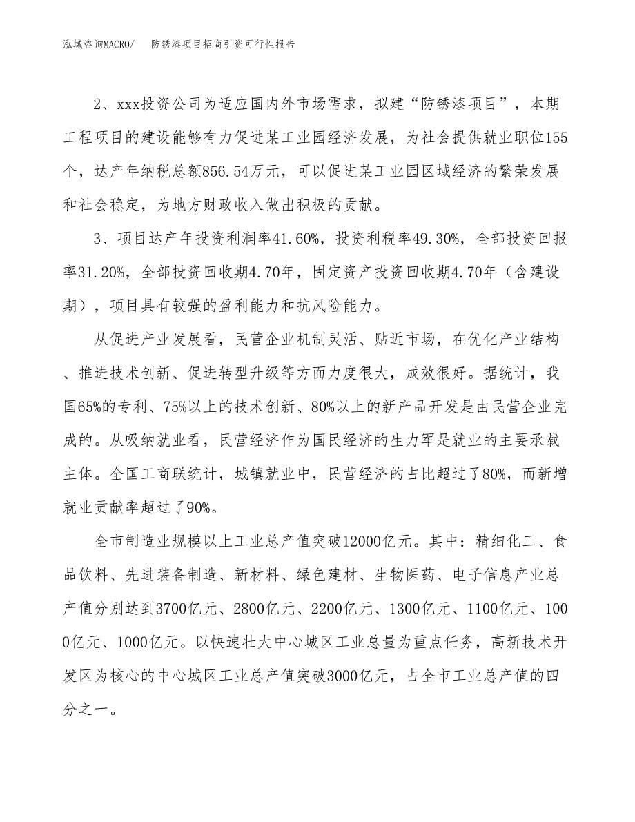 防锈漆项目招商引资可行性报告.docx_第5页