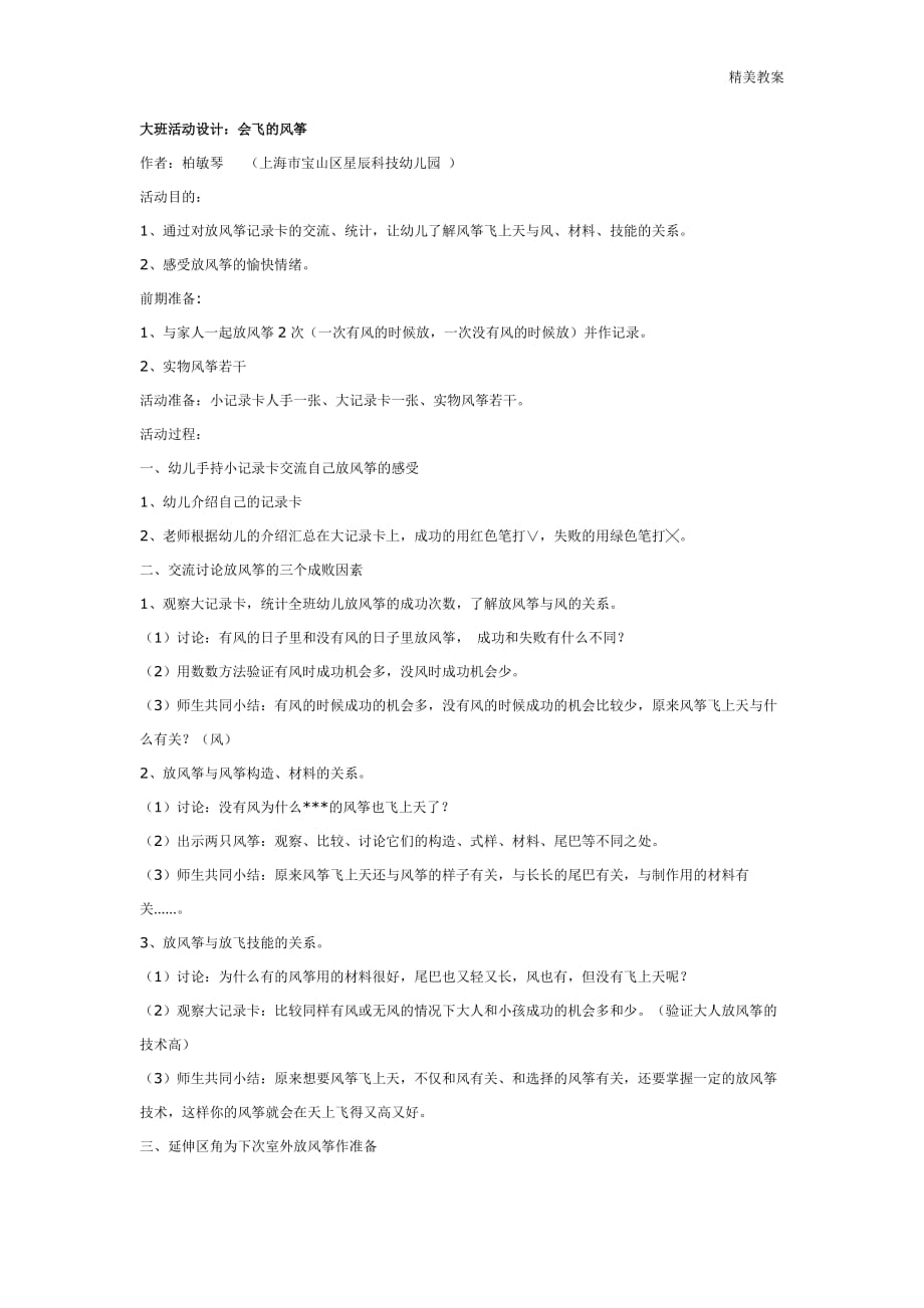 最新大班科学：会飞的风筝_第1页